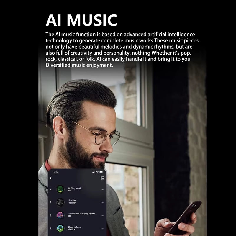 HY-C8 AI Smart Glasses with Real-Time Language Translation, Bluetooth Headphone, and AI Chat Features